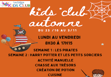 Le kids club vacances d’automne