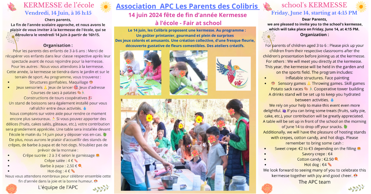 Kermesse Juin 2024 fête APC