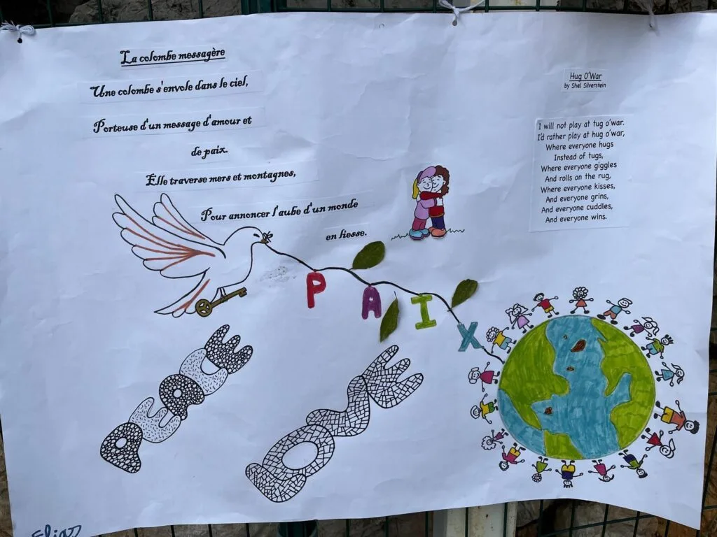 Poeme La colombe messagere illustre par les enfants
