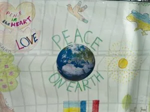 Affiche Peace on Earth : la Terre et une colombe
